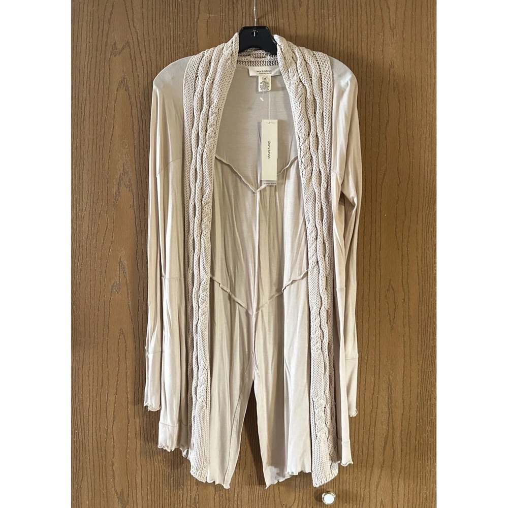 NWT Workshop Andrea Jovine Women Cardigan Size M Beige